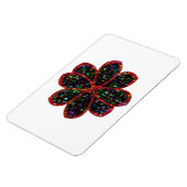 Blume Magnet für Schwarz und Rot Glitzer (Linke Seite)
