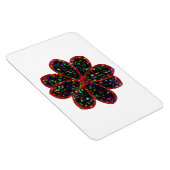 Blume Magnet für Schwarz und Rot Glitzer (Rechte Seite)