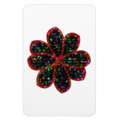 Blume Magnet für Schwarz und Rot Glitzer (Vertikal)