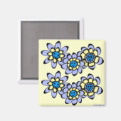 BLUME MAGNET - GLÜCKLICHE BLUME - BLUME POWER (Vorderseite/Rückseite)