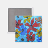 Blume-Magnet Magnet (Vorderseite/Rückseite)