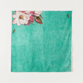 Blume Magnolienpapier Vintag alt Wandteppich (Vorderseite (Horizontal))