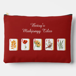 Blume Mahjong Tiles Zubehörtasche