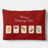 Blume Mahjong Tiles Zubehörtasche (Rückseite)