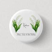 Blume Mai Lily of the Valley Button (Vorderseite)