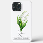 Blume Mai Lily of the Valley Case-Mate iPhone Hülle (Rückseite)