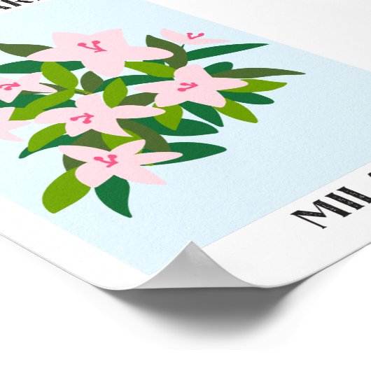 Blume Mailand Rosa Lily Blume Poster (Ecke)