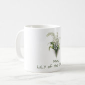 Blume Maiprimär Geburt Lily der Tal-Tasse Kaffeetasse (Vorderseite Links)