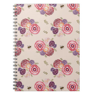 Blume Malen von Hummelmuster Notizblock