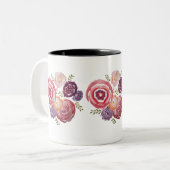 Blume Malerei Bouquet Kaffee Tasse (Vorderseite Links)