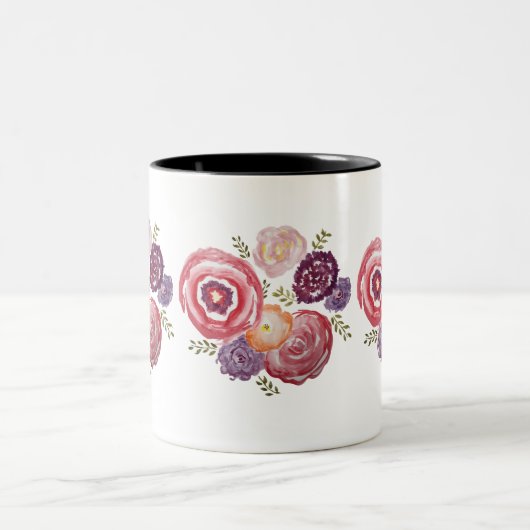Blume Malerei Bouquet Kaffee Tasse (Mittel)
