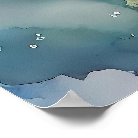 Blume Malerei Traurigkeit bleibt anmutig in Tränen Poster (Ecke)