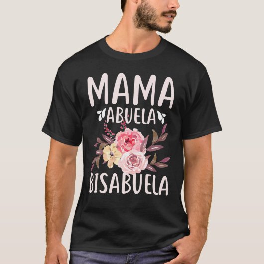 Blume Mama Abuela Bisabuela Spanischer Muttertag T-Shirt (Vorderseite)