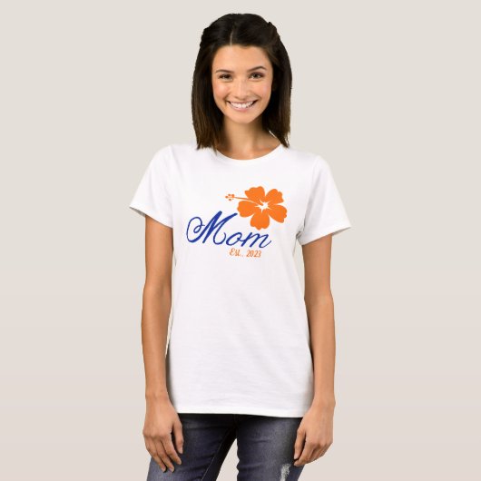 Blume Mama etablierte Muttertag T-Shirt (Vorne ganz)