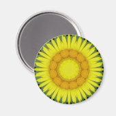 Blume Mandala 09 Magnet (Vorderseite/Rückseite)