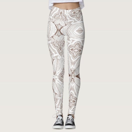 Blume Mandala 1 Leggings (Vorderseite)