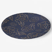 Blume Mandala 1 Pappteller (Schrägansicht)