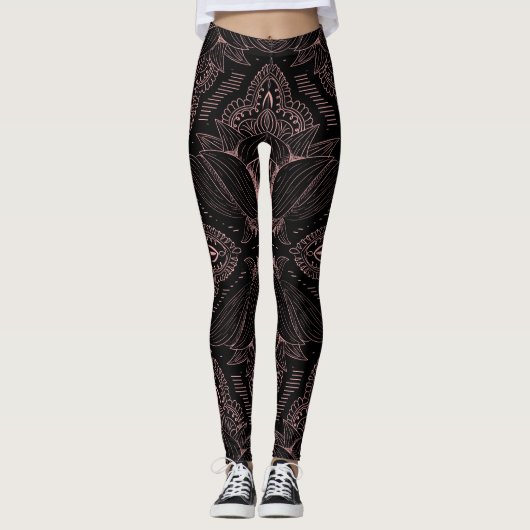 Blume Mandala 2 Leggings (Vorderseite)