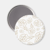 Blume Mandala 2 Magnet (Vorderseite/Rückseite)