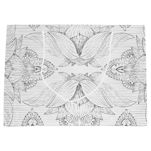 Blume Mandala 3 Große Geschenktüte (Vorderseite)