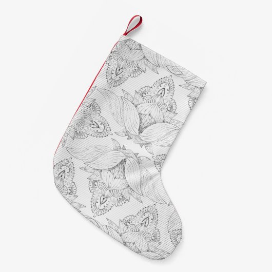 Blume Mandala 3 Kleiner Weihnachtsstrumpf (Vorderansicht (hängend))