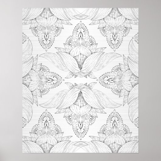 Blume Mandala 3 Poster (Vorne)
