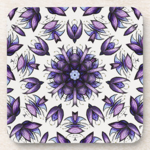 Blume Mandala Abstrakt Kaleidoskopisches Muster Getränkeuntersetzer