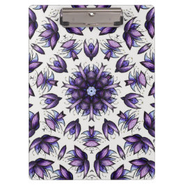 Blume Mandala Abstrakt Kaleidoskopisches Muster Klemmbrett