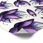 Blume Mandala Abstrakt Kaleidoskopisches Muster Poster (Ecke)