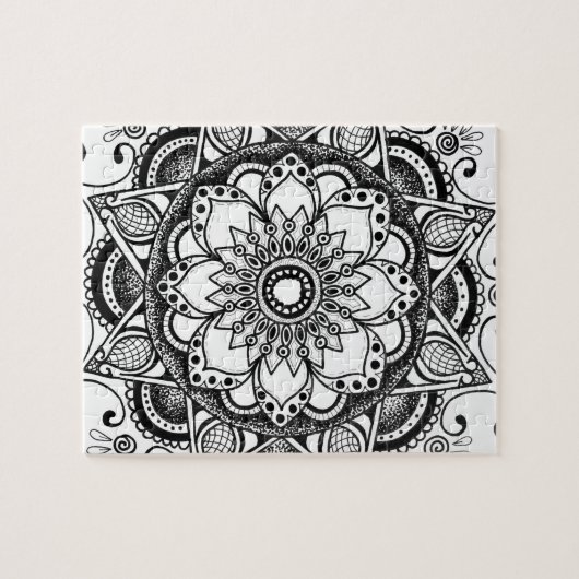 Blume Mandala Art Jigsaw Puzzle (Horizontal)