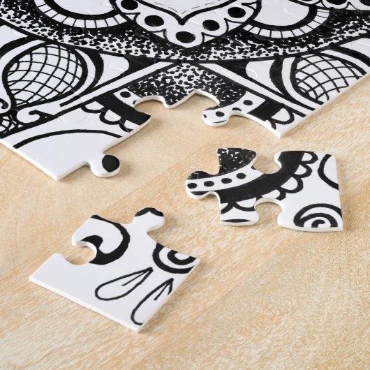 Blume Mandala Art Jigsaw Puzzle (Seite)