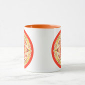 Blume Mandala auf Mandarin Orange Tasse (Zentrum)