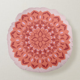 Blume Mandala blush Rundes Kissen