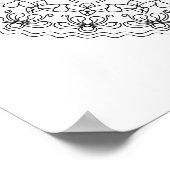 Blume Mandala Coloring für Erwachsene Poster (Ecke)