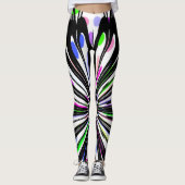 Blume Mandala Design Leggings (Vorderseite)