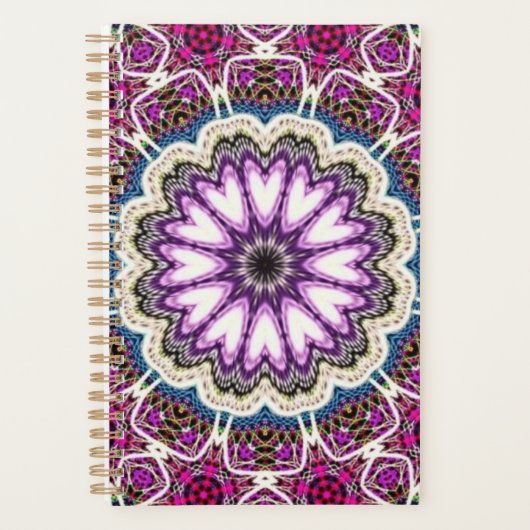 Blume Mandala Design Planer (Vorderseite)