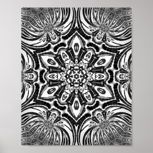 Blume Mandala Design Poster (Vorne)