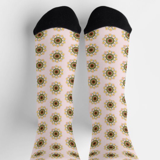 BLUME MANDALA DESIGN SOCKEN (Oben)