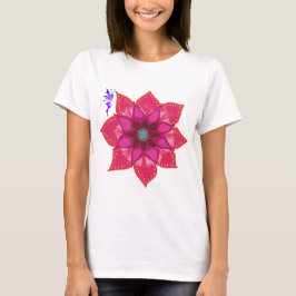 Blume Mandala Fairy Maternity T - Shirt, Weiß T-Shirt