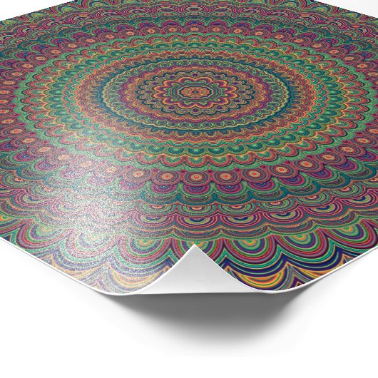 Blume Mandala Fotodruck (Ecke)