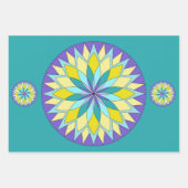Blume Mandala Geschenkpapier Set (Vorderseite 3)