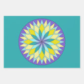 Blume Mandala Geschenkpapier Set (Vorderseite 2)