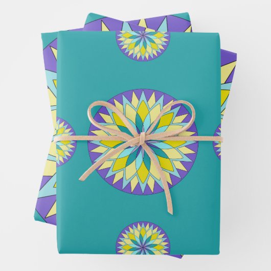 Blume Mandala Geschenkpapier Set (Beispiel)