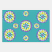 Blume Mandala Geschenkpapier Set (Vorderseite)