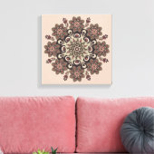 Blume Mandala gewickelt Leinwand (Insitu (Wohnzimmer))