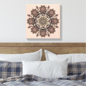 Blume Mandala gewickelt Leinwand (Insitu (Schlafzimmer))