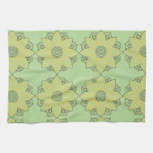 Blume Mandala Green & Yellow Geschirrtuch (Horizontal)