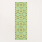 Blume Mandala Green & Yellow Yogamatte (Rückseite)