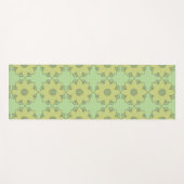 Blume Mandala Green & Yellow Yogamatte (Vorderseite (Horizontal))