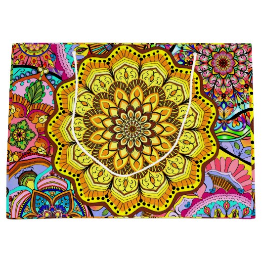 Blume mandala große geschenktüte (Vorderseite)